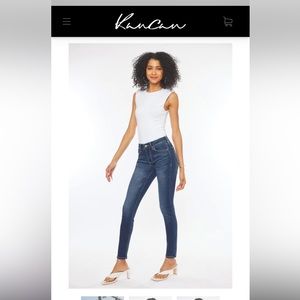 KanCan jeans Francesca mid rise super skinny. Size 29, Dark Blue, new w/o tags